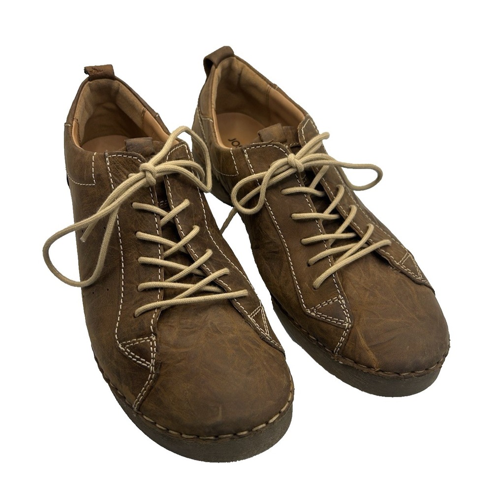 Josef Seibel Fergy 56‎ Leather Laceup Oxford Gorpcore Comfort Size 41 brown